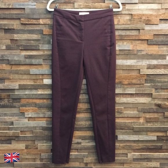 Reiss Pants - Reiss Arla Skinny Trousers in Berry